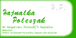 hajnalka poleszak business card